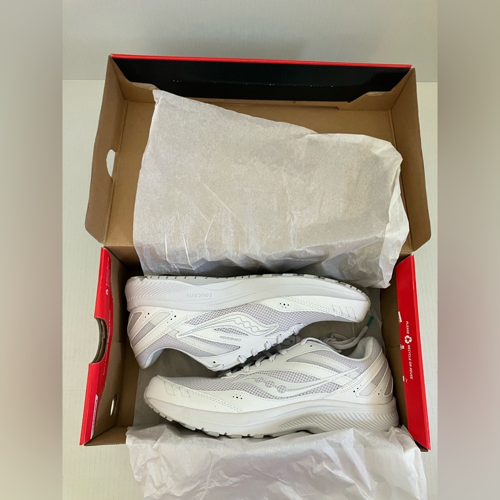 Saucony - Cohesion 15 Plush - S20816-100 - WHITE - 11.5 Men's Shoes
